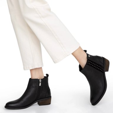 BOTINES MUJER GACEL NEGRO GINA CUERO - 2