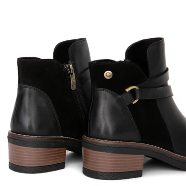 BOTINES MUJER GACEL NEGRO MIKA CUERO - 4