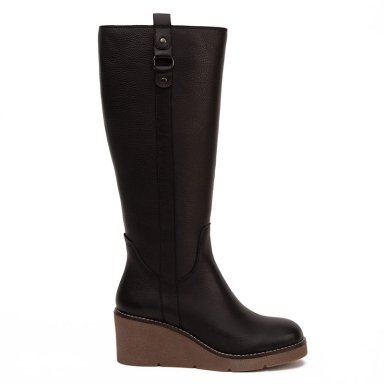 BOTAS MUJER GACEL NEGRO LEDY CUERO - 1