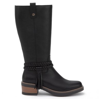 BOTAS MUJER GACEL NEGRO MIKA CUERO - 1
