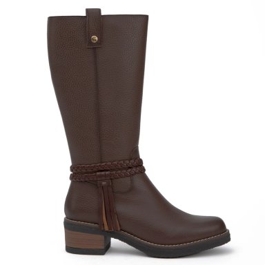 BOTAS MUJER GACEL CHOCOLATE MIKA CUERO - 1