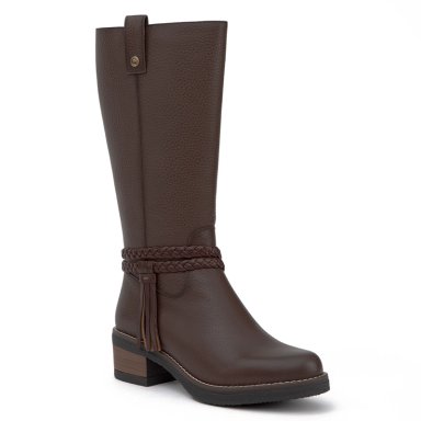 BOTAS MUJER GACEL CHOCOLATE MIKA CUERO - 3