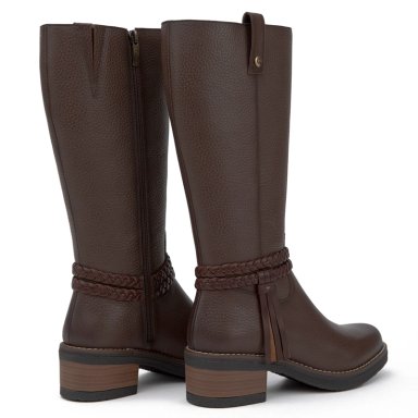 BOTAS MUJER GACEL CHOCOLATE MIKA CUERO - 4
