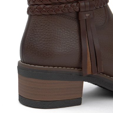 BOTAS MUJER GACEL CHOCOLATE MIKA CUERO - 5