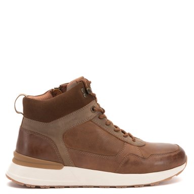 ZAPATILLAS HOMBRE GUANTE CASUALES CAMEL KIOTO CUERO - 1