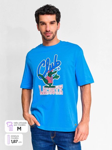 POLERA HOMBRE LACOSTE ALGODÓN MANGA CORTA - 1