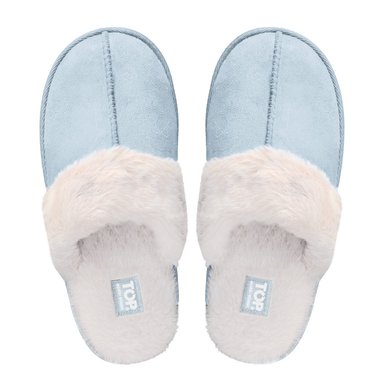 PANTUFLAS MUJER TOP CELESTE - 1