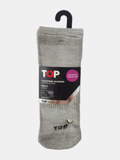 PACK X5 CALCETINES HOMBRE TOP ALGODÓN  - 5