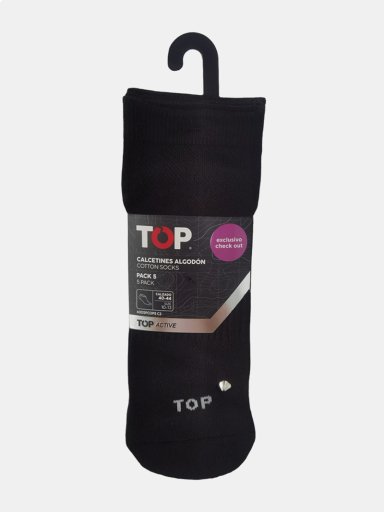 PACK X5 CALCETINES HOMBRE TOP ALGODÓN  - 2