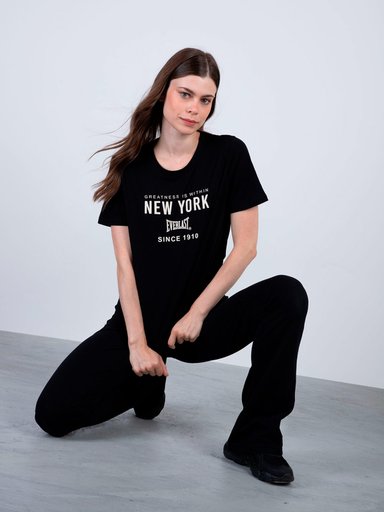 POLERA MUJER EVERLAST ALGODÓN MANGA CORTA - 1