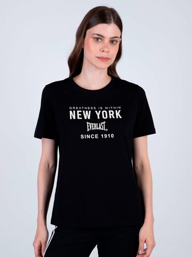 POLERA MUJER EVERLAST ALGODÓN MANGA CORTA - 3