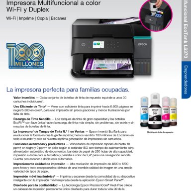 IMPRESORA MULTIFUNCIONAL EPSON INYECCIÓN DE TINTA ECOTANK L6370 - 9