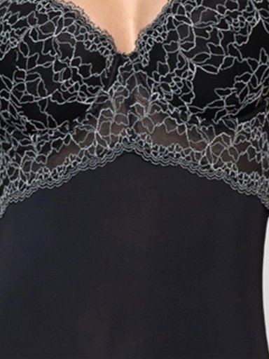 BODY MUJER INTIME COPA B MALLA ENCAJE NEGRO - 4