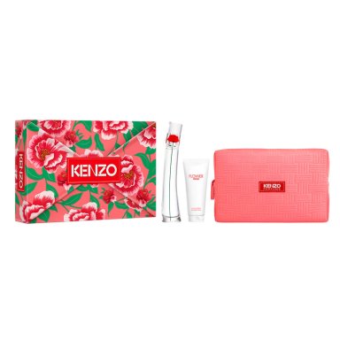SET PERFUME MUJER KENZO FLOWER EDP 50ML+75ML+BEAUTY POUCH - 1