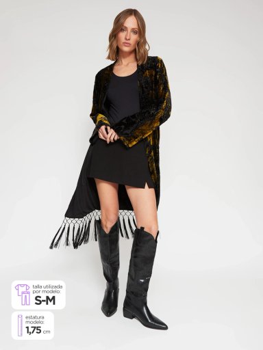 CHAQUETA MUJER MARQUIS FLECOS TERCIOPELO - 1