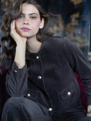 CHAQUETA MUJER RAINDOOR ALGODÓN BOTONES - 1