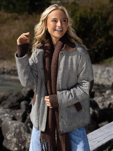 CHAQUETA MUJER RAINDOOR ALGODÓN TEJIDA PRINT - 1