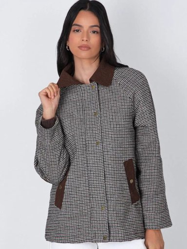 CHAQUETA MUJER RAINDOOR ALGODÓN TEJIDA PRINT - 3