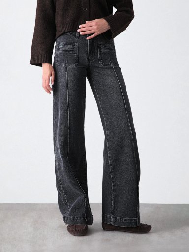 PANTALÓN MUJER RAINDOOR ALGODÓN WIDELEG - 2