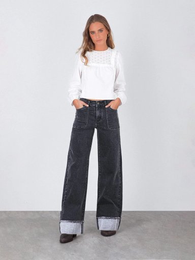 PANTALÓN MUJER RAINDOOR ALGODÓN WIDELEG - 2