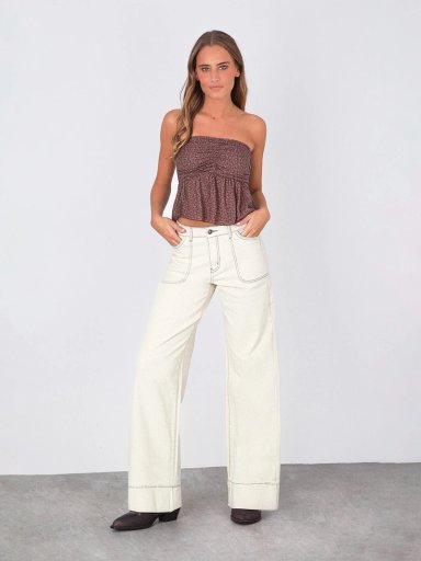 PANTALÓN MUJER RAINDOOR ALGODÓN WIDE LEG - 1