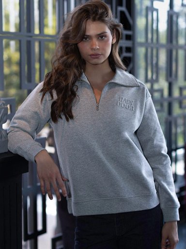 POLERÓN MUJER RAINDOOR ALGODÓN MID ZIPPER - 1