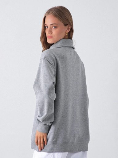 POLERÓN MUJER RAINDOOR ALGODÓN MID ZIPPER - 3