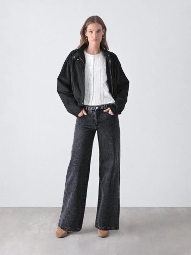 PANTALÓN MUJER RAINDOOR ALGODÓN WIDELEG - 2