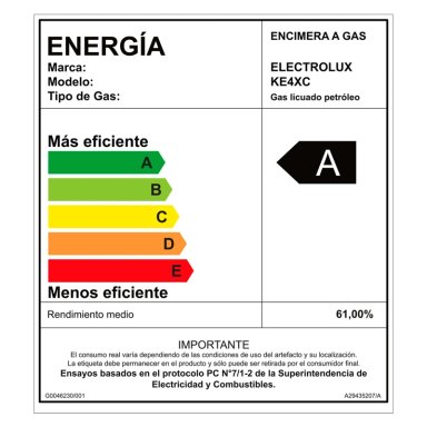 ENCIMERA A GAS ELECTROLUX 4 PLATOS KE4XC - 9