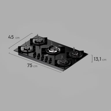ENCIMERA A GAS ELECTROLUX 5 PLATOS KE5GC - 3
