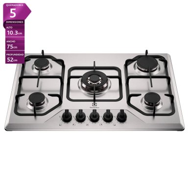 ENCIMERA A GAS ELECTROLUX 5 PLATOS KE5XC - 1