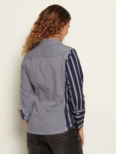 BLUSA MUJER WADOS ALGODÓN MANGA 3/4 BOLSILLO ABOTONADA - 4