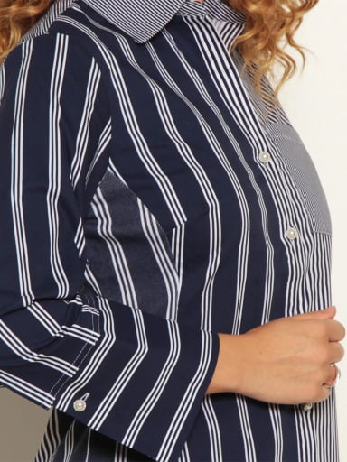 BLUSA MUJER WADOS ALGODÓN MANGA 3/4 BOLSILLO ABOTONADA - 6