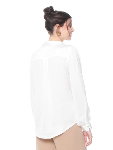 BLUSA MUJER WADOS MANGA LARGA ABOTONADA - 4