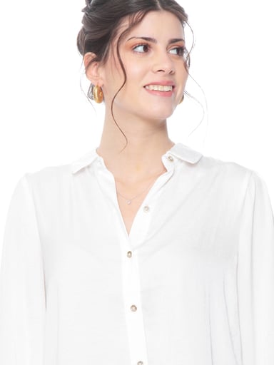 BLUSA MUJER WADOS MANGA LARGA ABOTONADA - 5