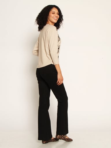 SWEATER MUJER WADOS ESCOTE REDONDO MANGA 3/4 BORDADO  - 3