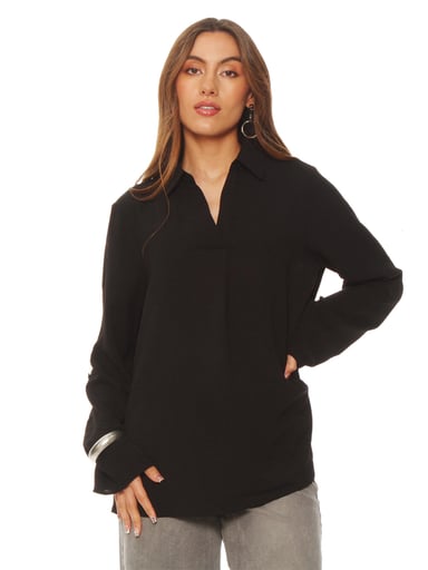 BLUSA MUJER WADOS ESCOTE EN V MANGA LARGA - 2