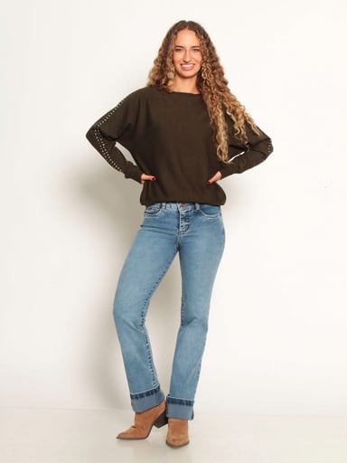SWEATER MUJER WADOS ESCOTE EN V MANGA LARGA - 1
