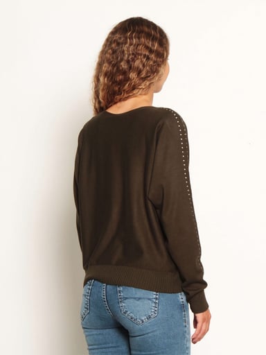 SWEATER MUJER WADOS ESCOTE EN V MANGA LARGA - 4