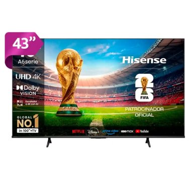 SMART TV HISENSE LED 4K UHD 43” 43A6NV - 1