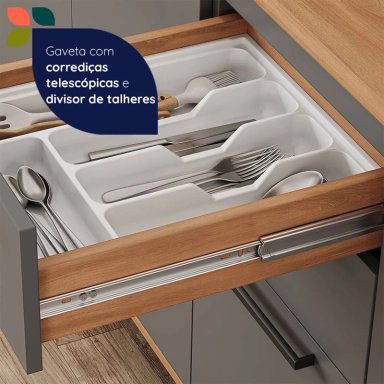 MUEBLE LAVAPLATO ROCCA CASTAÑA 3 PUERTAS 2 CAJONES - 5