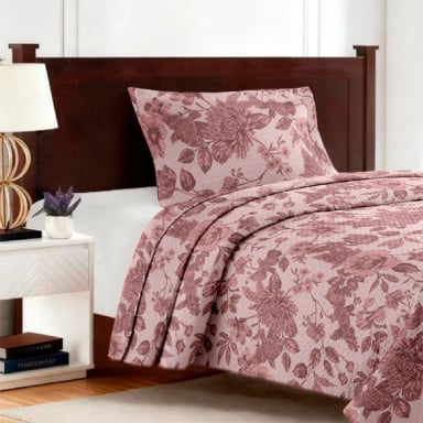 QUILT ILLUSIONS BREDA 1.5 PLAZAS ROSA - 1