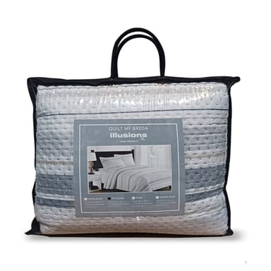 QUILT ILLUSIONS BREDA 2 PLAZAS GRIS - 3