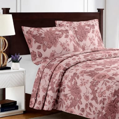 QUILT ILLUSIONS BREDA 2 PLAZAS ROSA - 1