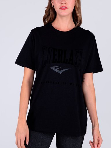 POLERA MUJER EVERLAST ALGODÓN MANGA CORTA - 1