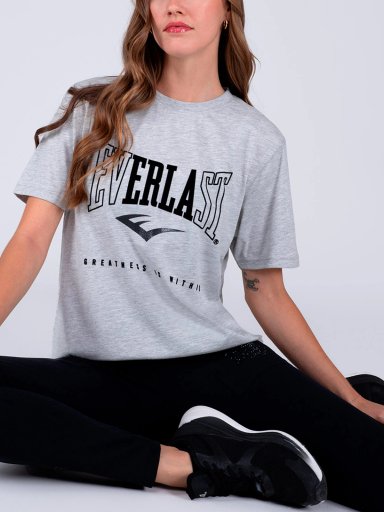 POLERA MUJER EVERLAST ALGODÓN MANGA CORTA - 5