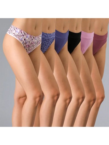 CALZÓN FLORES PACK X6 ALGODÓN CULOTTE - 1
