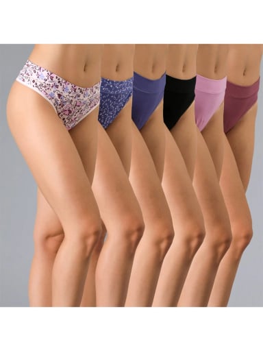 CALZÓN FLORES PACK X6 ALGODÓN CULOTTE - 1