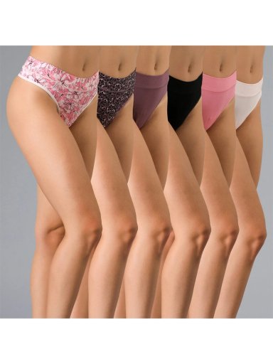 CALZÓN FLORES PACK X6 ALGODÓN CULOTTE - 1