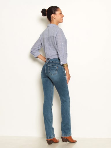 JEANS MUJER WADOS ALGODÓN RECTO TIRO ALTO - 3